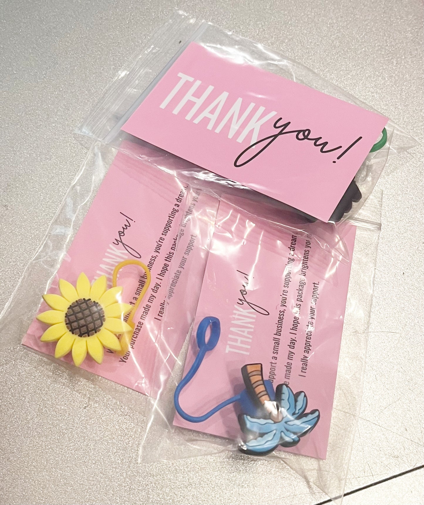 Tumbler Straw Toppers – Thank You Gift Bundle for Customers