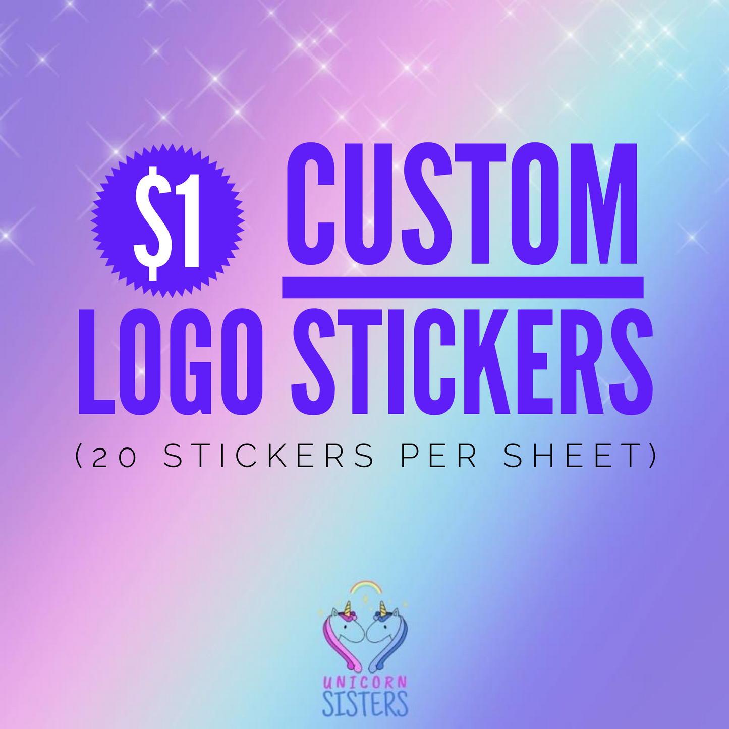 $1 SALE Custom Logo Stickers